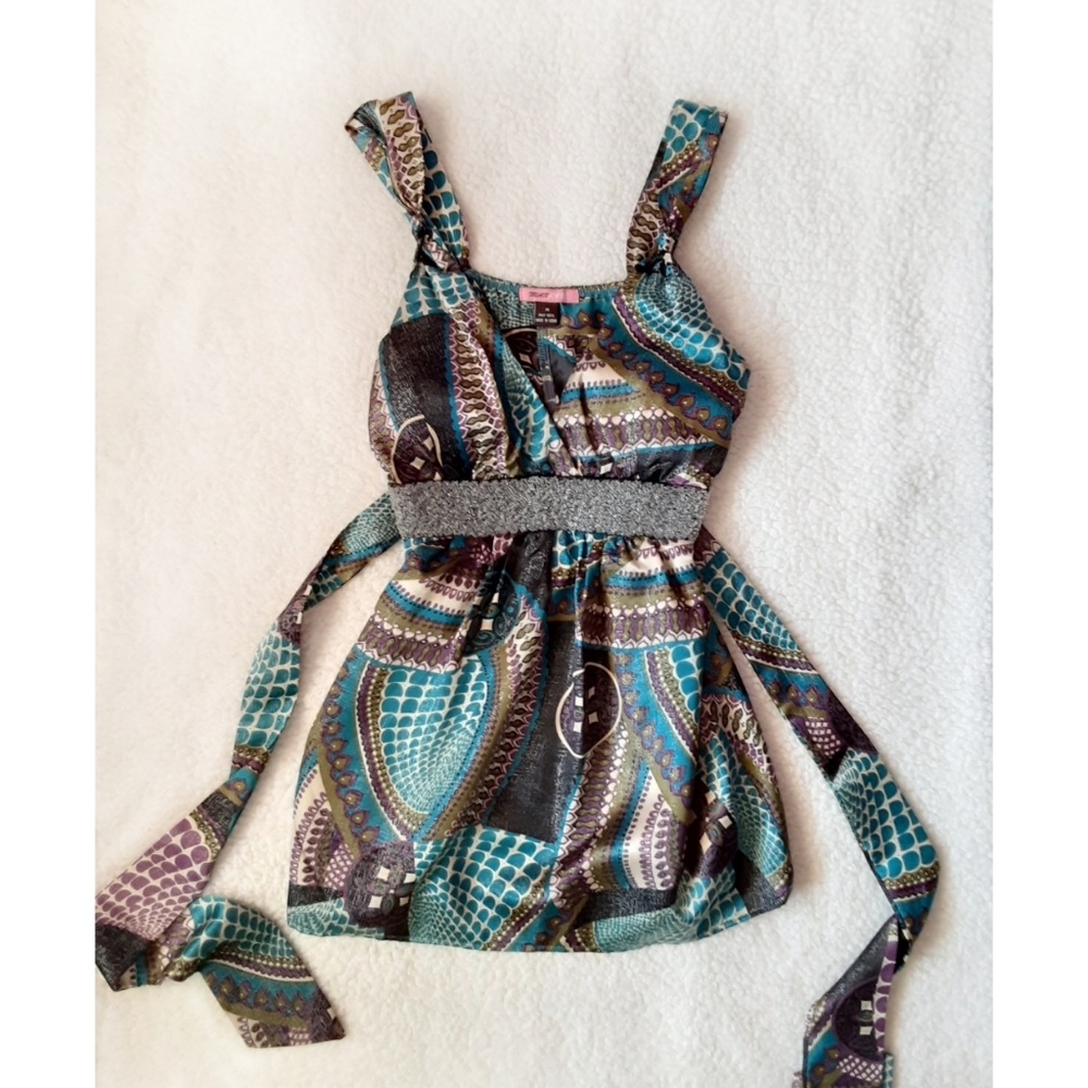 2000s boho print top